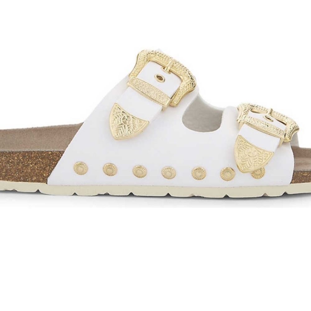 TOP SHOP  SLIDES GOLD BUCKLES SLIDES
